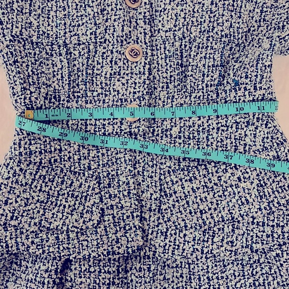 Blue Tweed Dress - never worn. Small - Picture 9 of 12